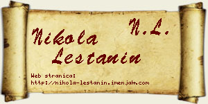 Nikola Leštanin vizit kartica
